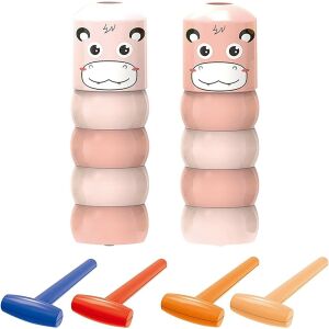 Играчка за подреждане Flippy Hippo - 6 броя, Розов - Flippy