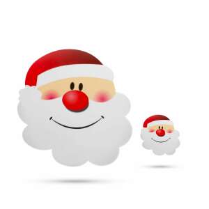 Santa Claus placemat and coaster, Christmas table decor, festive dinnerware - Serving