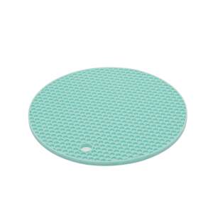 Round silicone pot holder, 18 cm, blue - Trivet