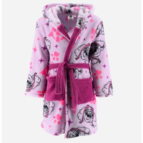 Detský župan Nickelodeon Paw Patrol Skye, mäkký koralový fleece, pohľad spredu