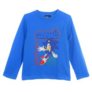 Sonic the Hedgehog blaues Langarm-T-Shirt für Kinder - Sonic