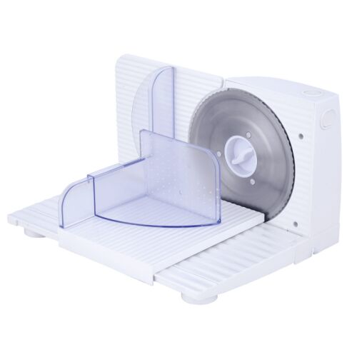 Kolbászszeletelő Rosberg R51990A, 150W, Acél penge 15 cm, Vastagság 0-15 mm, Fehér