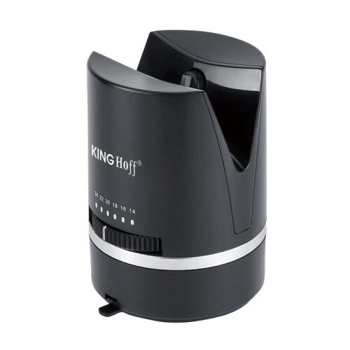 Ostrzałka do noży Kinghoff KH 1675, Regulowany kąt 14-24 stopnie, Czarny