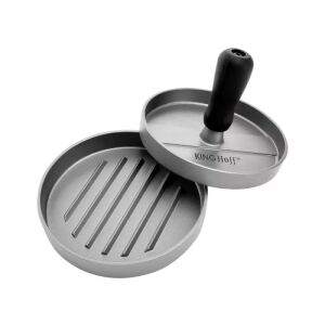 Kinghoff KH 1740 Burgerpresse, 12 cm, Antihaftbeschichtung, grau - Kinghoff
