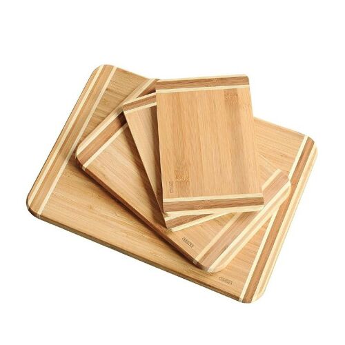 Vágódeszka készlet Kesper 58129, 4 db, Bambusz, Többféle méret, Barna