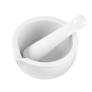 Kerámia mozsár és mozsártörő Fackelmann 45442, 11x6 cm, 700 ml, Kiöntő csúszda, Fehér 112864836 - Mozsár