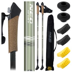 Turistické palice Neo-sport - zelené, hnedé