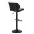 Sofotel Castel Bar Stool with Backrest, Gray and Black, Rear View