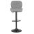 Sofotel Castel Bar Stool with Backrest, Gray and Black, Front View