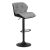 Sofotel Castel Bar Stool with Backrest, Gray and Black, Angled View