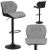 Sofotel Castel Bar stool with backrest 2pcs - Black, Grey 112866098