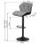 Sofotel Castel Bar stool with backrest 2pcs - Black, Grey 112866098