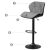 Sofotel Castel Bar stool with backrest 2pcs - Black, Grey 112866098