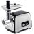 Berdsen electric meat grinder silver and black angled view