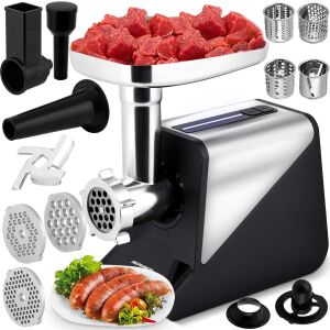 Електрическа месомелачка Berdsen 800/2000w - сребриста, черна 