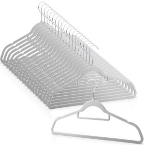 Massido 20-Pack Velour Non-Slip Clothes Hangers - Hanger and Hook