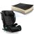 Nukido Louis Soft car seat, black and grey, showing layered construction