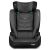 Front view of Nukido Louis Soft car seat, black and grey