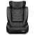 Front view of Nukido Louis Soft car seat, black and grey