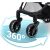 360-degree rotating wheels on Nukido Paseo stroller, maneuverable baby stroller