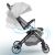 Adjustable seat and footrest on Nukido Paseo stroller, comfortable baby stroller