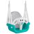 Ricokids turquoise elephant baby swing with safety features