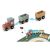 Nukido wooden toy train with magnetic carriages on sensory table