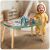 Toddler playing with Nukido wooden sensory railway table