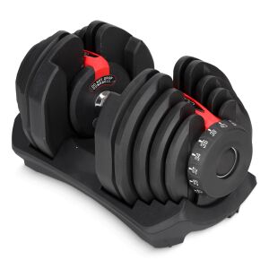 4FIZJO Premium Adjustable Dumbbell 40kg - Black, Red