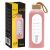 4FIZJO 0.75L glass water bottle with pink silicone sleeve and bamboo lid, product packaging