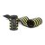 4FIZJO wrist wraps, black and yellow striped, for weightlifting and gym, wrist support