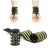 4FIZJO black and yellow striped wrist wraps for weightlifting and fitness, wrist support