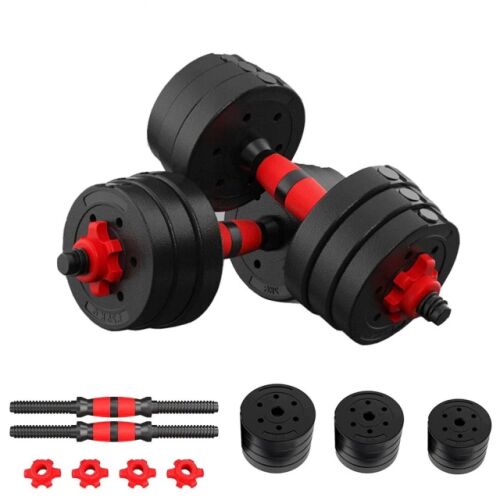4FIZJO 40kg adjustable dumbbells, black and red weight set