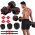 Man using 4FIZJO 40kg adjustable dumbbells for bicep curls
