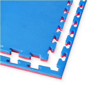 4FIZJO Puzzle foam mat for gyms 100x100x2cm - Blue, Red