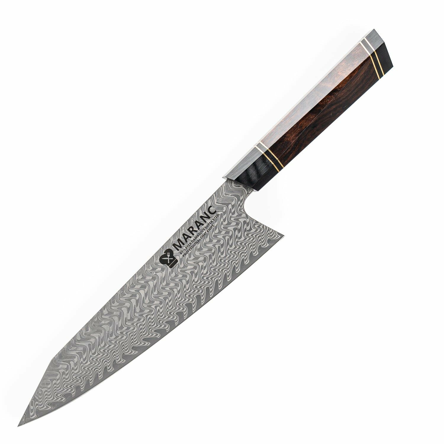 Kuchársky nôž Bunka professional Maranc, damašková oceľ, 21 cm, M135