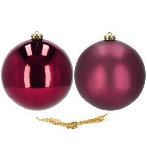 Springos Ca1179 piros karácsonyfadíszek, 15 cm, fényes és matt - Springos