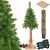 Springos CT0180 140 cm artificial Christmas tree with trunk, burlap base, pine cones, and green stand