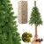 Springos CT0180 140 cm künstlicher Weihnachtsbaum mit Stamm, Jutesack und Tannenzapfen