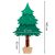 Springos CT0180 140 cm künstlicher Weihnachtsbaum mit Stamm, Jutesack und Tannenzapfen