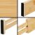 Close-up of Springos Bamboo Drawer Divider details