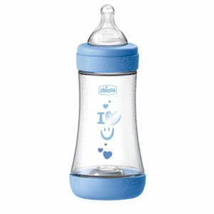 Chicco Perfect5 240ml Blaue Babyflasche mit mittlerem Sauger - Füttern