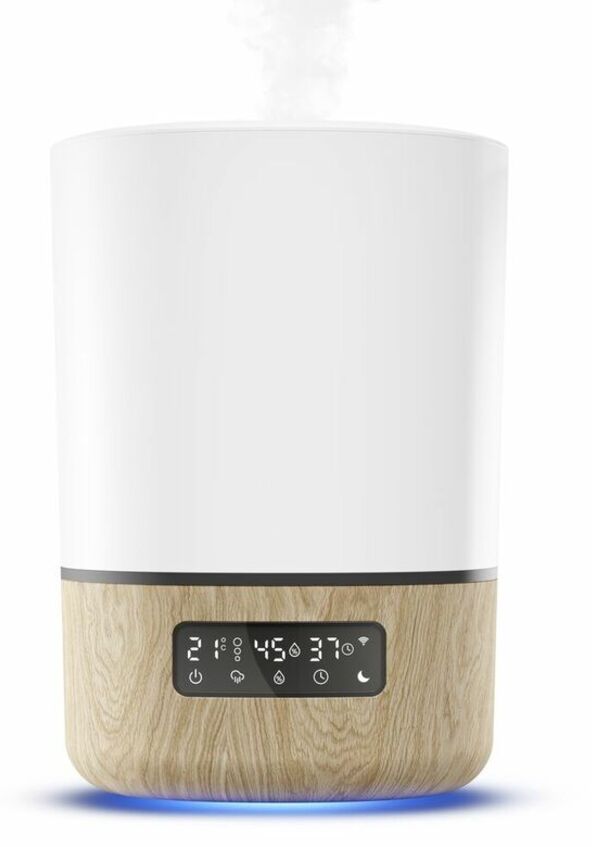 Párásító WiFi kapcsolattal 24 órás működés, Illóolaj diffúzor, Mo...