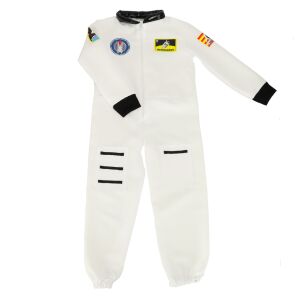 Ikonka Astronaut Costume for Kids, white jumpsuit - Costume for Kid