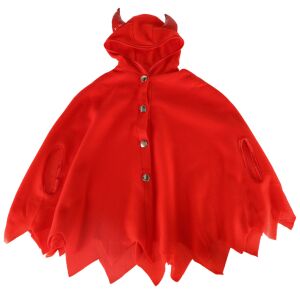 Ikonka Red Devil Cape Costume for Kids, Size S - Costume for Kid