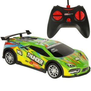 Ikonka RC Thunder Zelené diaľkovo ovládané pretekárske auto s ovládačom - Nonbrand Vozidlo na diaľkové ovládanie