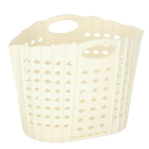 Mosókosár összecsukható fürdőszoba szervező krém angled view - Laundry Basket