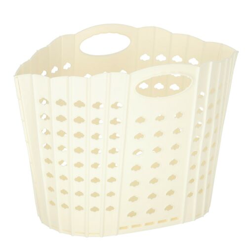 Mosókosár összecsukható fürdőszoba szervező krém schräge Ansicht