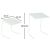 Ikonka foldable laptop table dimensions, 52x40cm table top, 50-69cm height