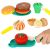 Ikonka play food cutting set, toy vegetables and burger